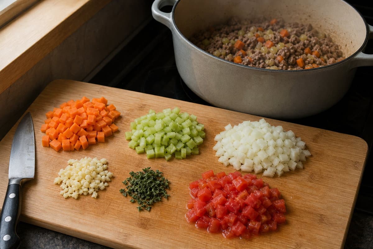 Soften the vegetables
