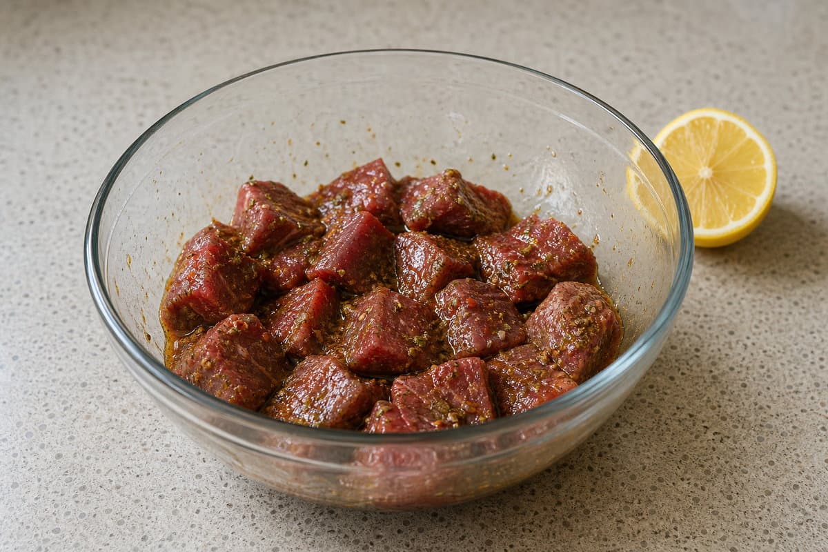 Marinate the beef