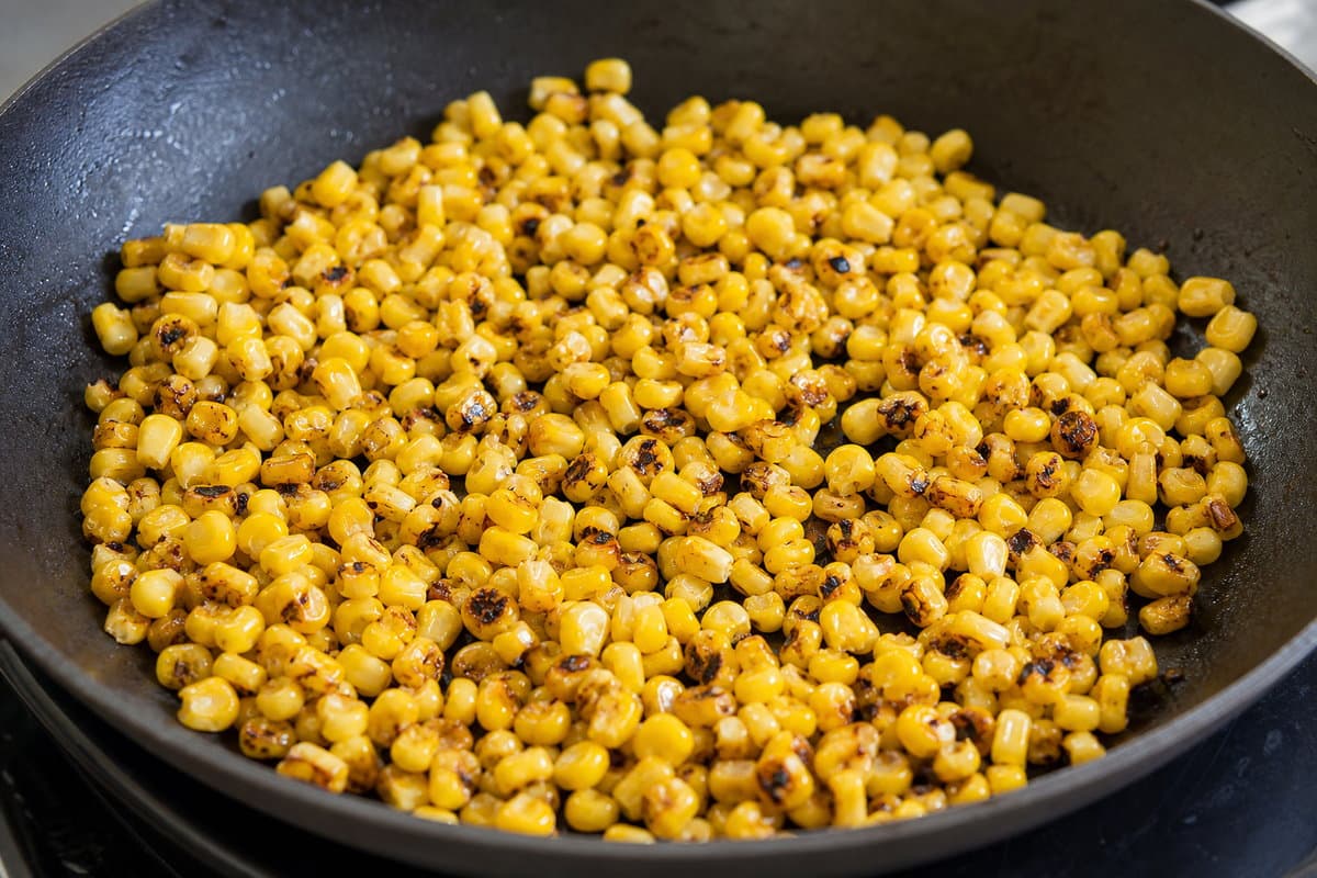 Char the corn