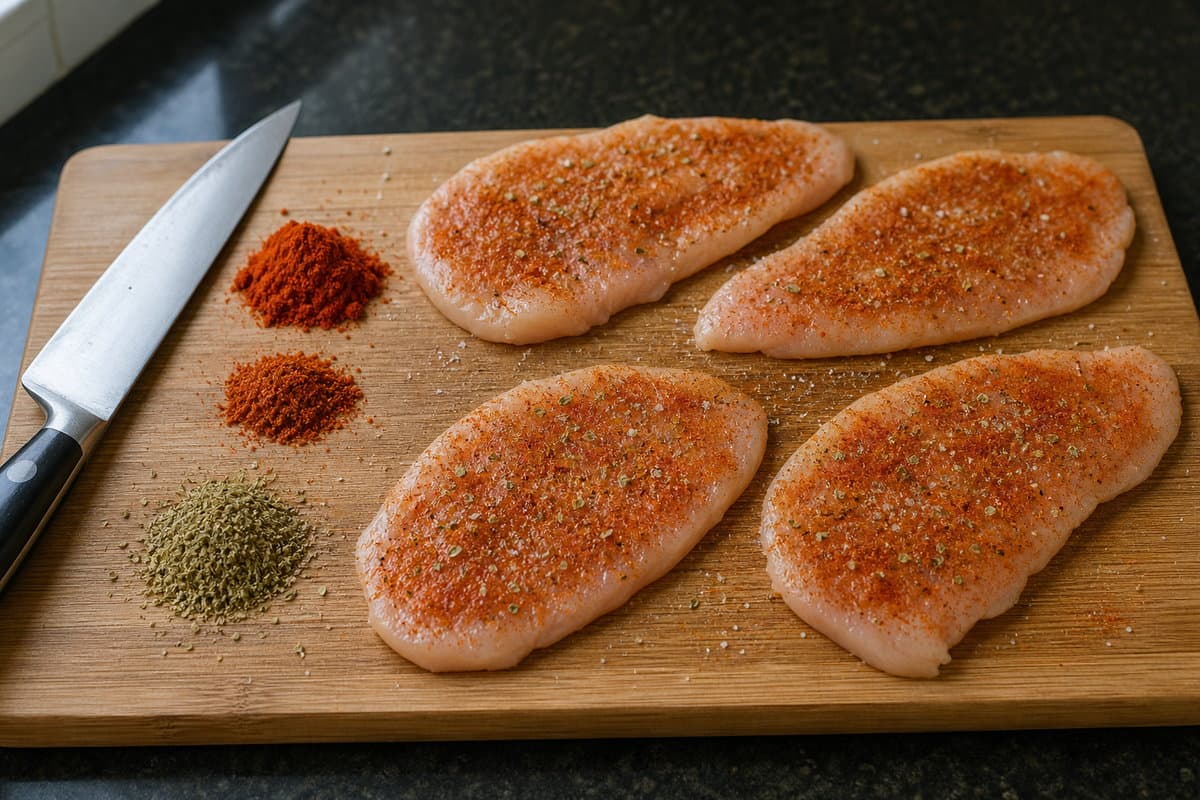 Spice the chicken
