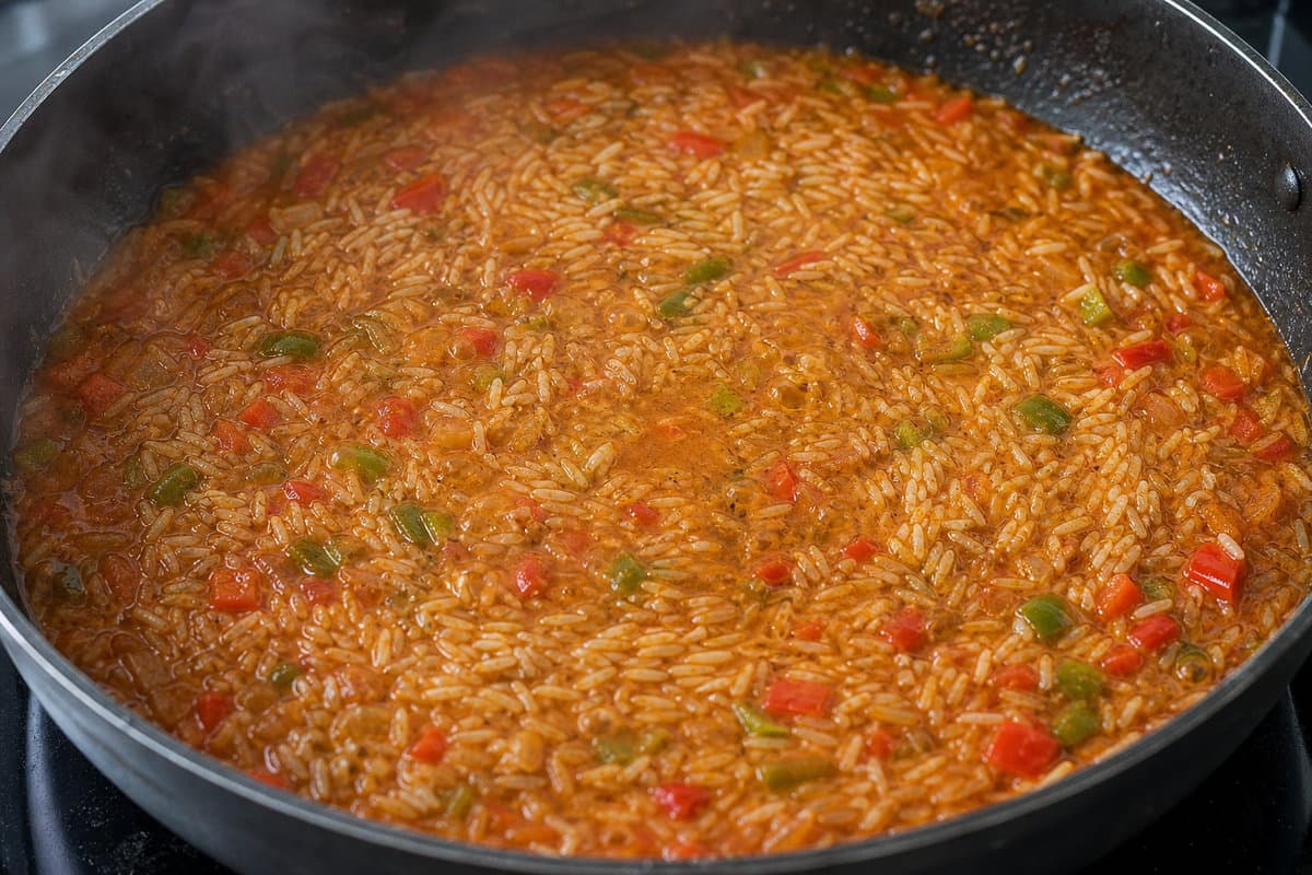 Rice and simmer