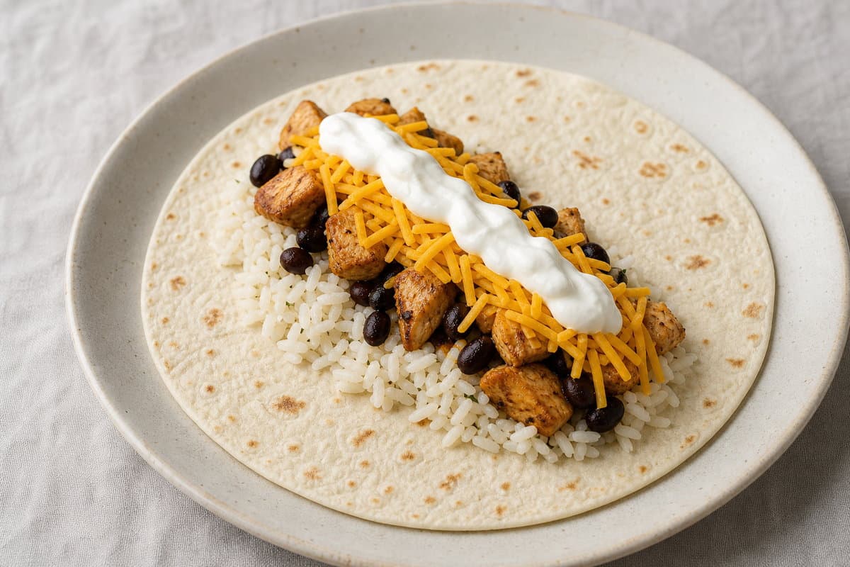 Build the burritos