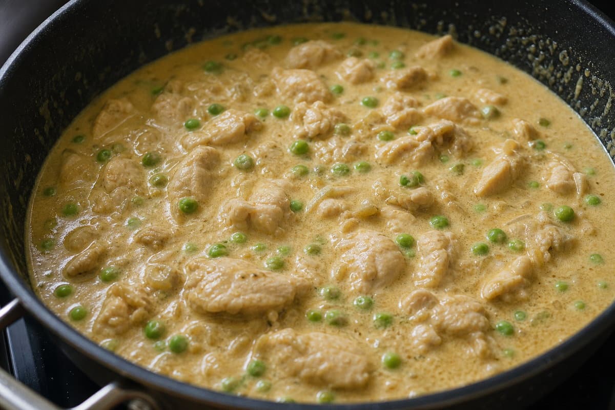 Simmer the chicken