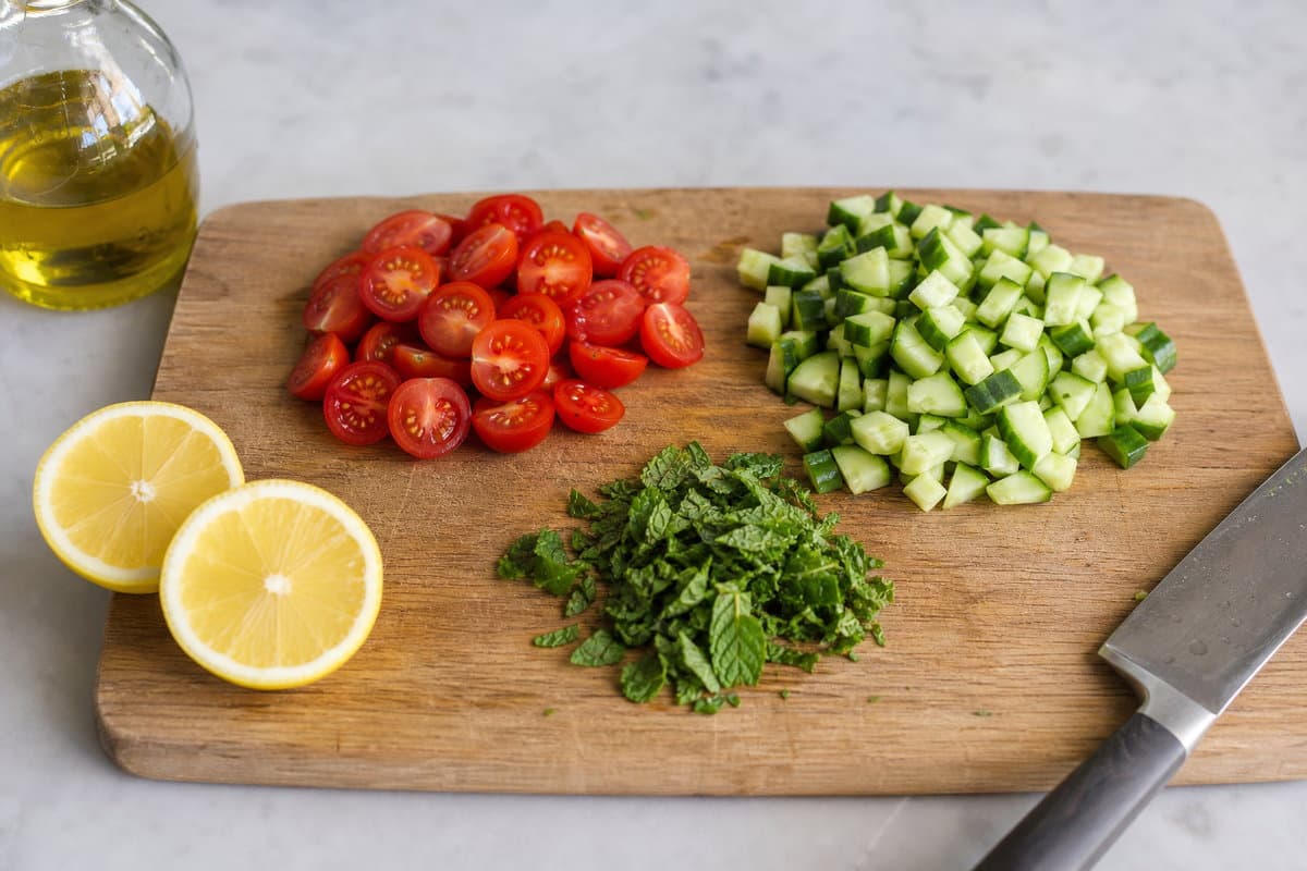 Chop the salad