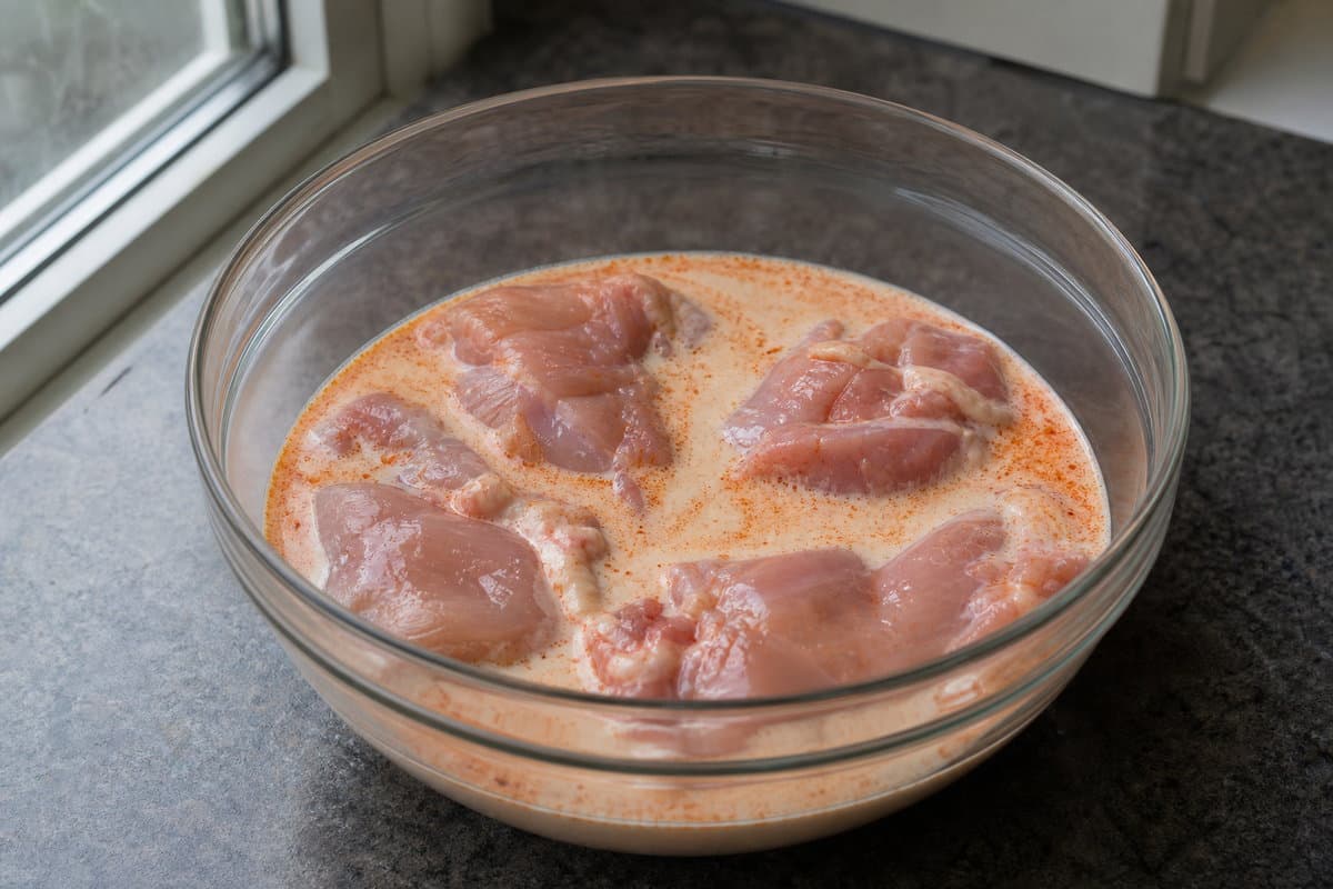 Soak the chicken