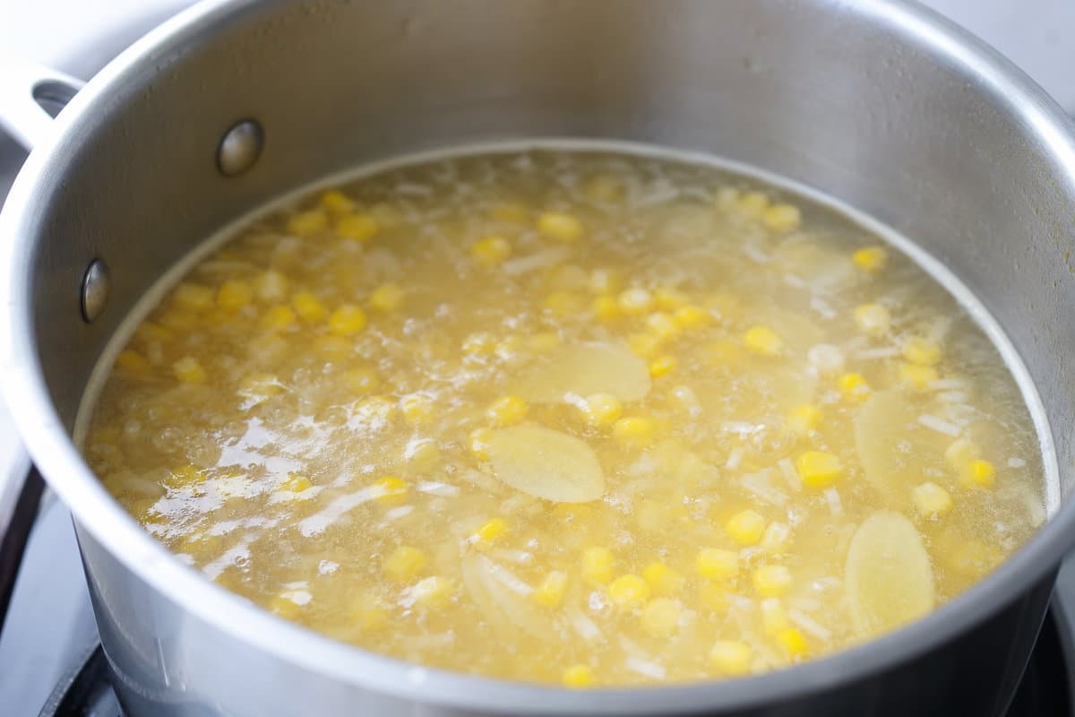 Simmer the broth