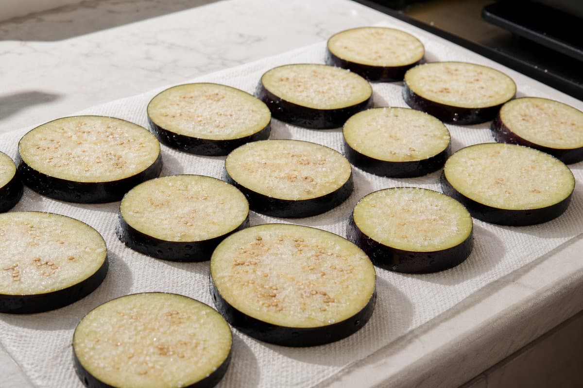 Salt the eggplant