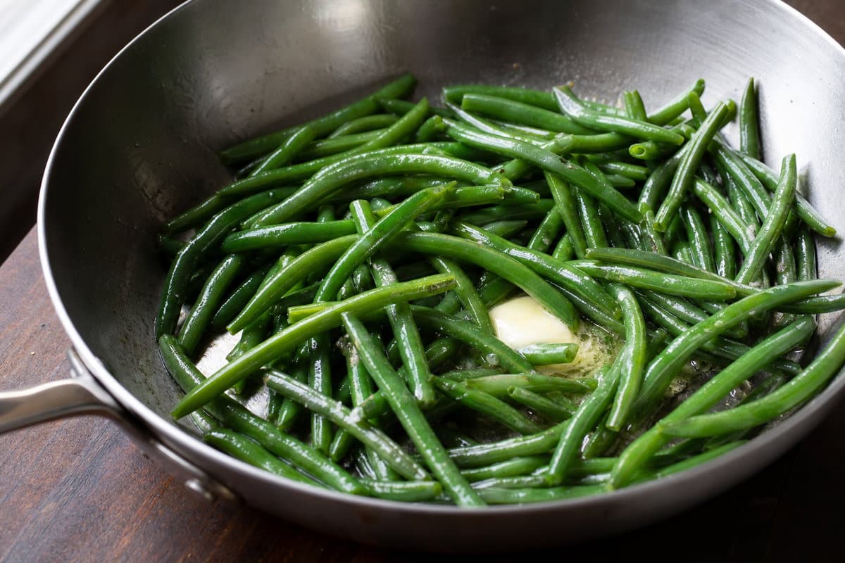 Cook the green beans