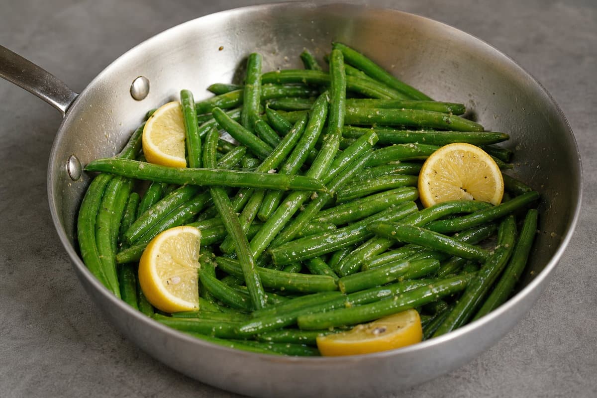 Cook the green beans