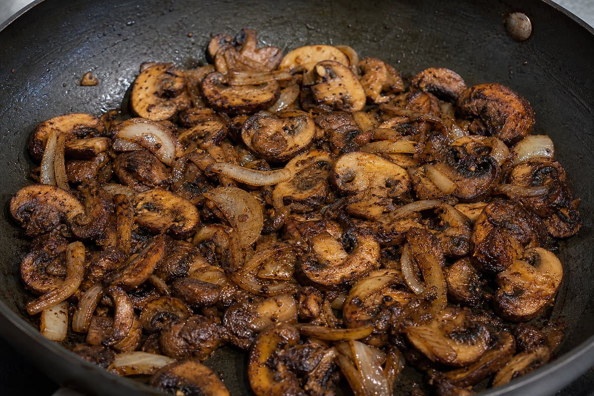 Brown the mushrooms