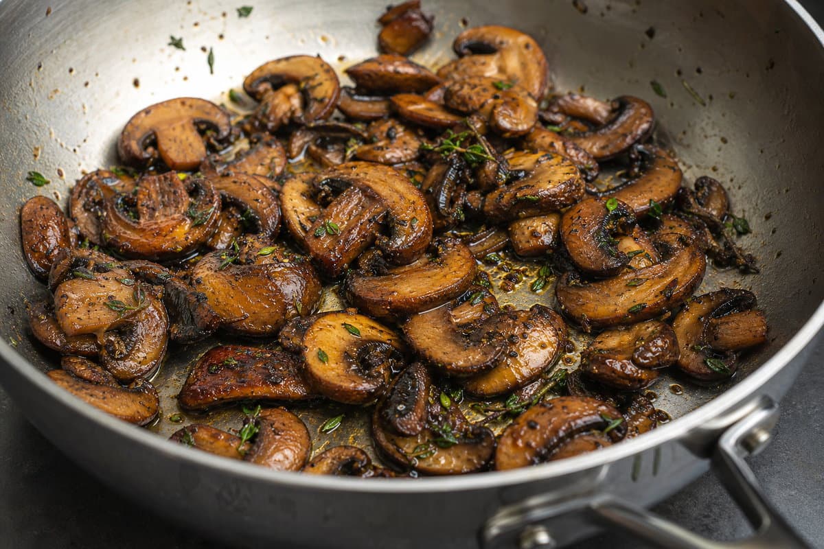 Brown the mushrooms