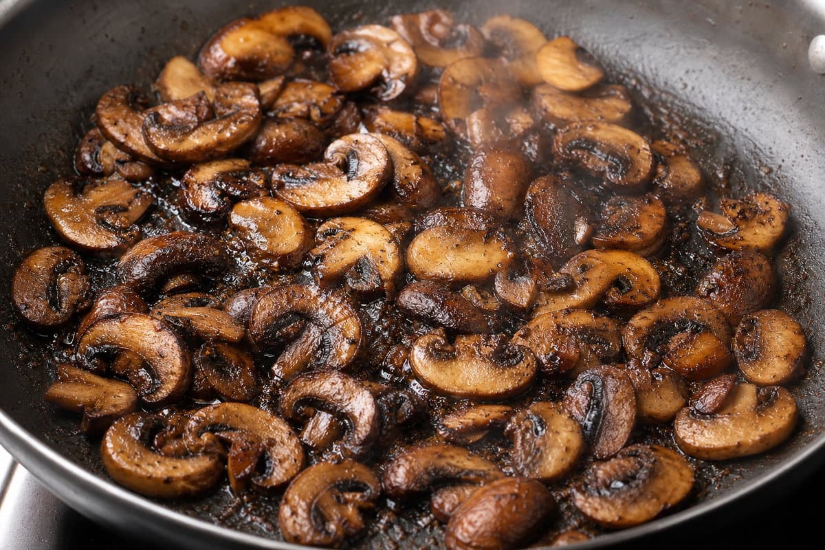 Brown the mushrooms