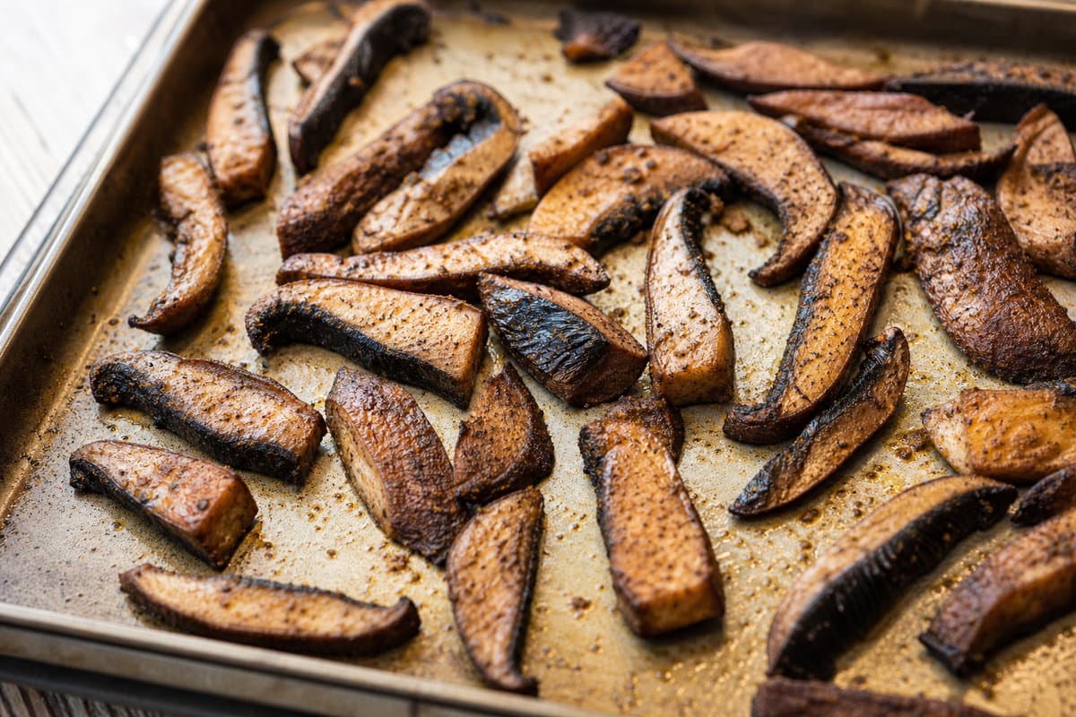 Roast the mushrooms