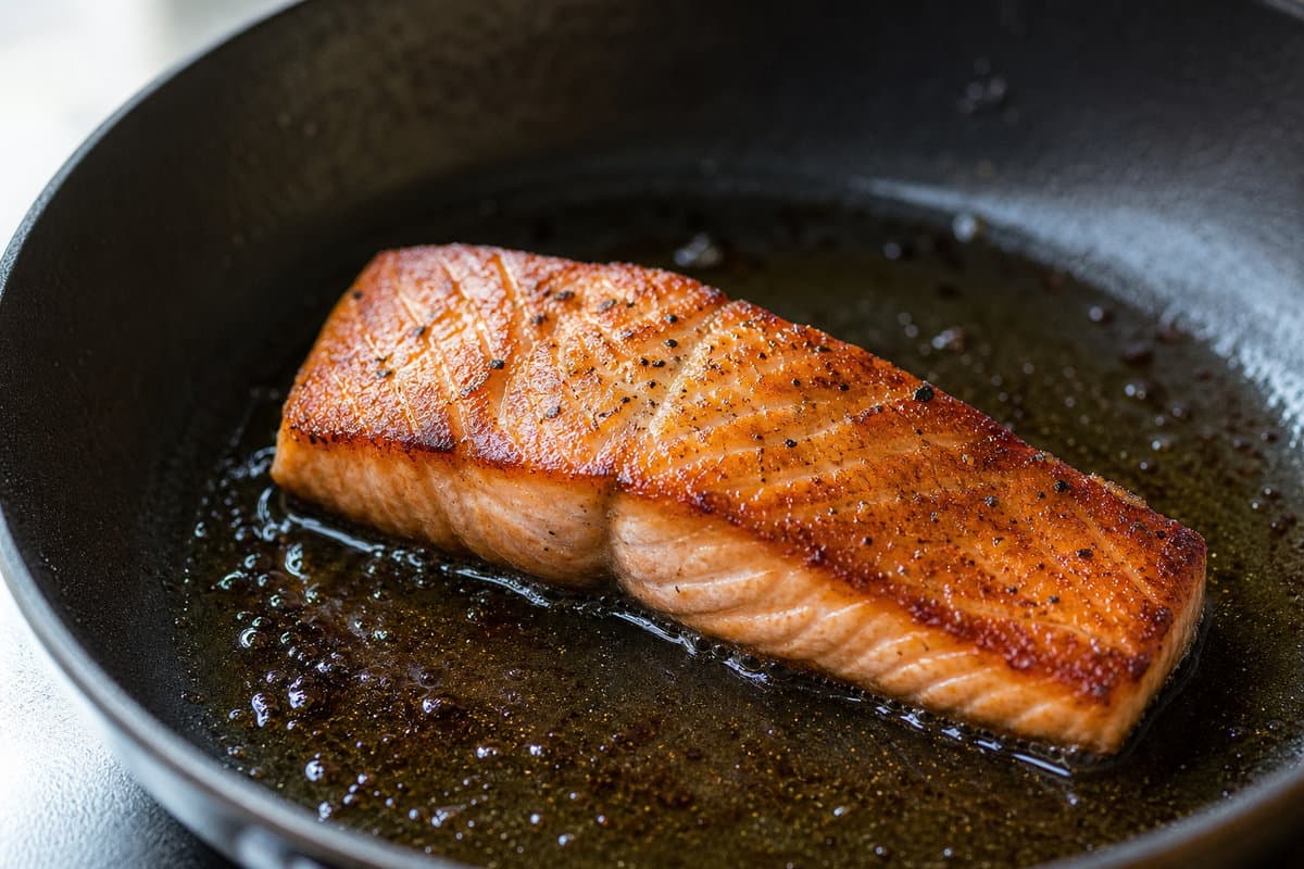 Sear the salmon