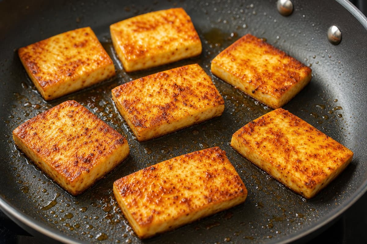 Sear the paneer