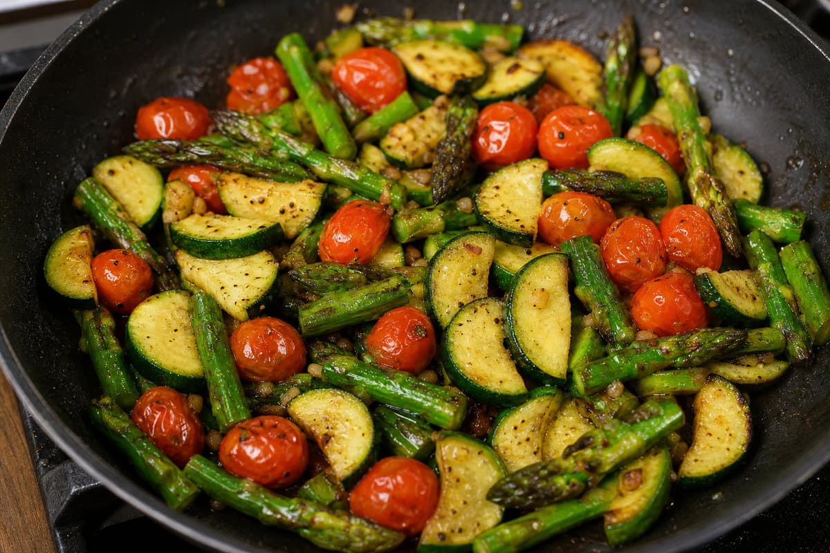 Cook the vegetables