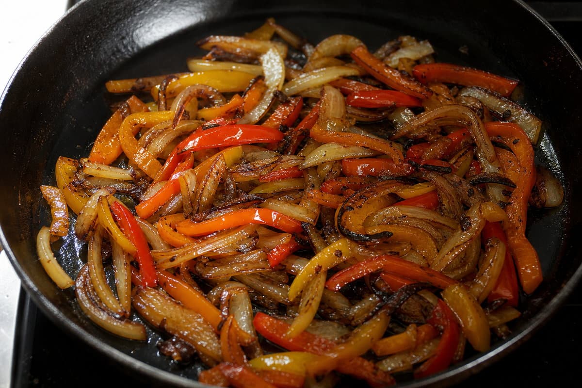 Char the vegetables