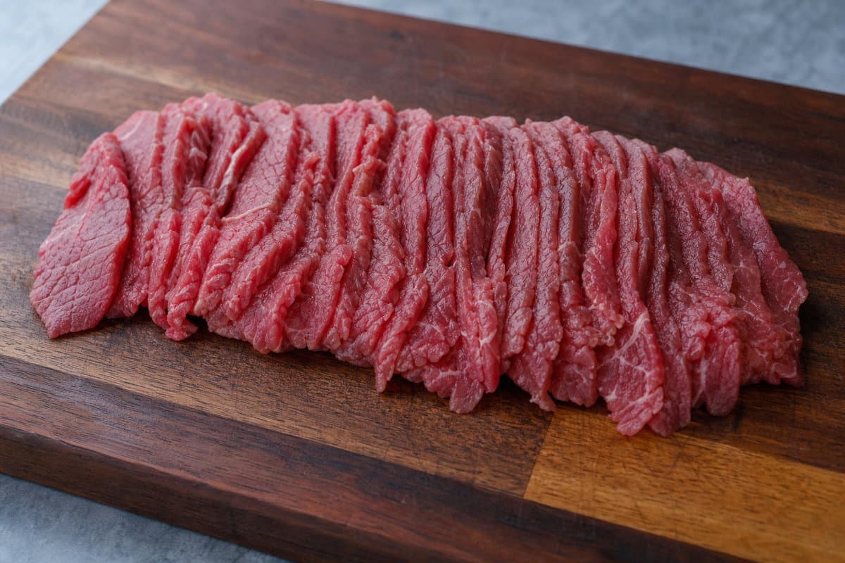 Slice the beef