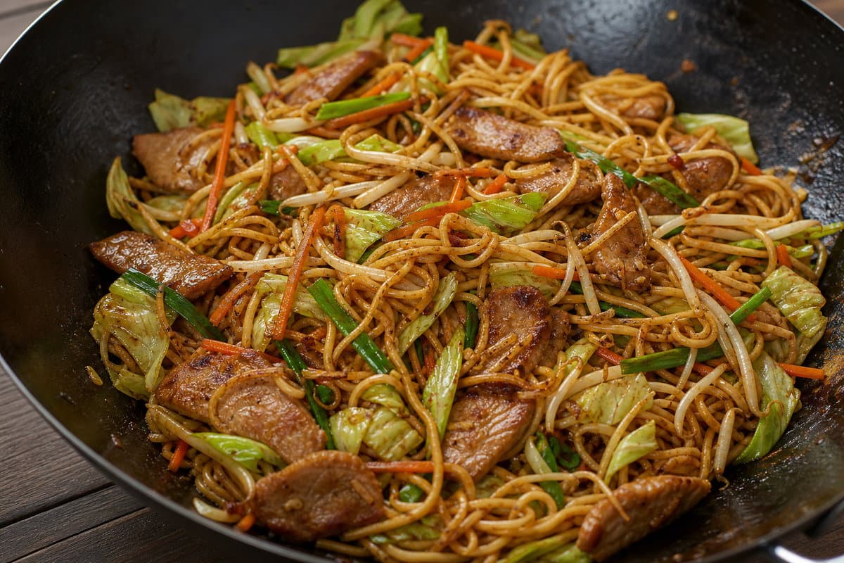 Toss the noodles