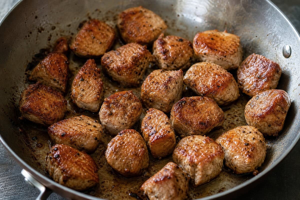 Sear the pork