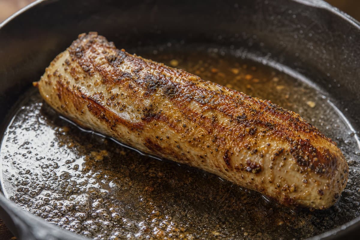 Sear the pork