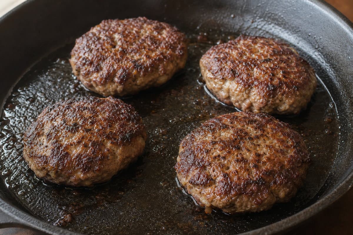 Sear the patties