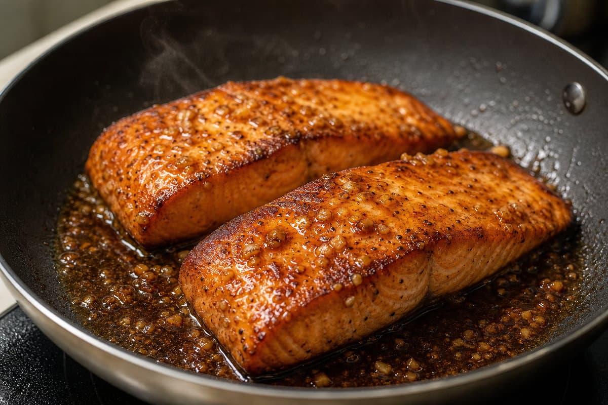 Sear the salmon