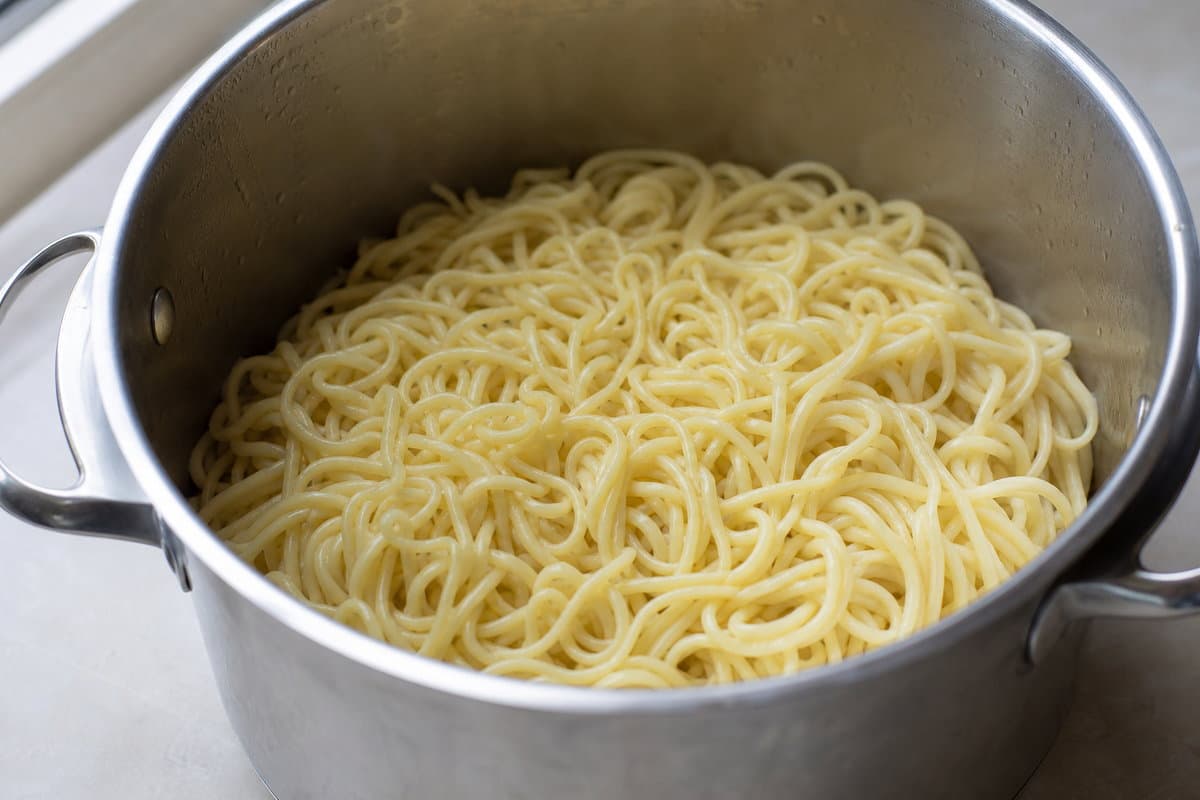 Boil the noodles