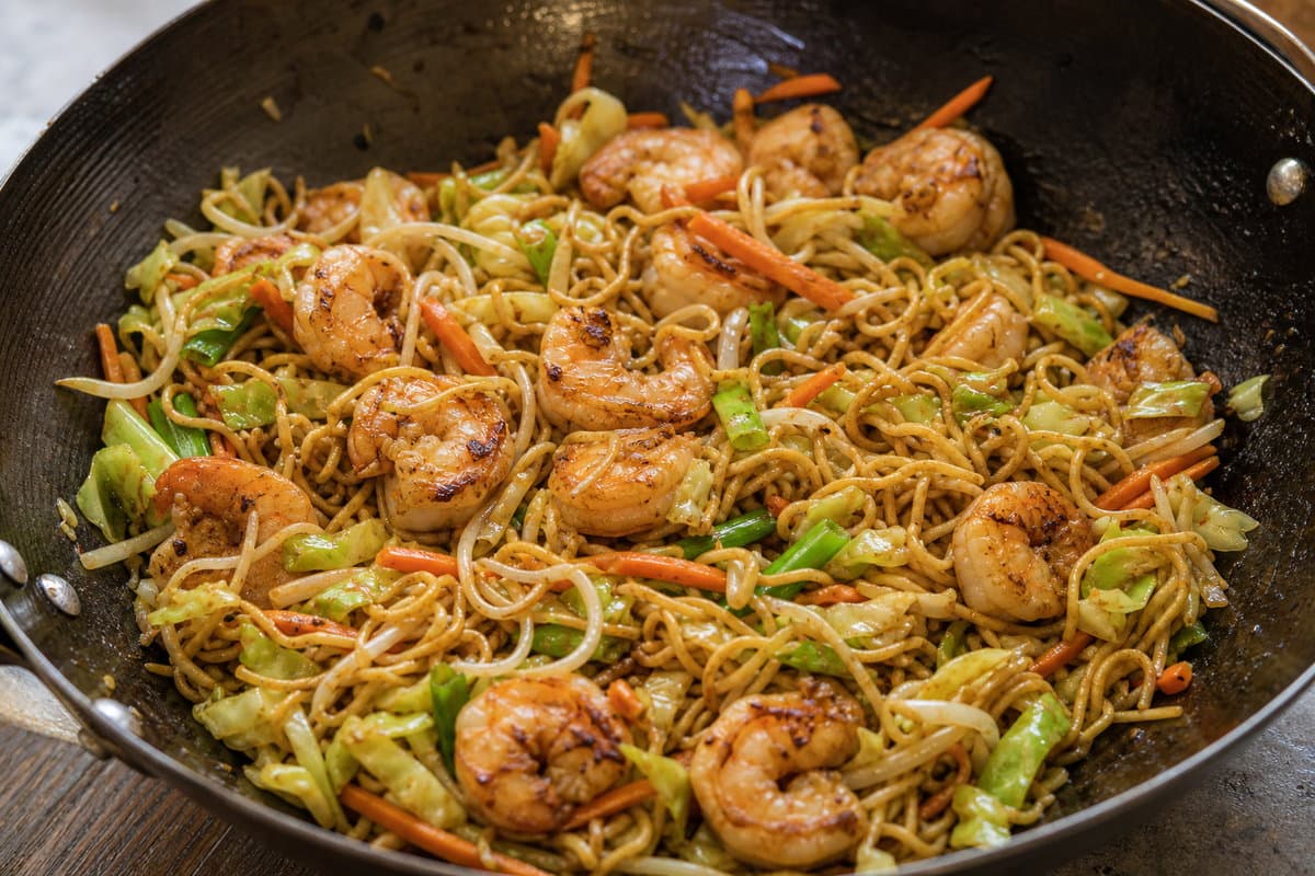 Toss the noodles