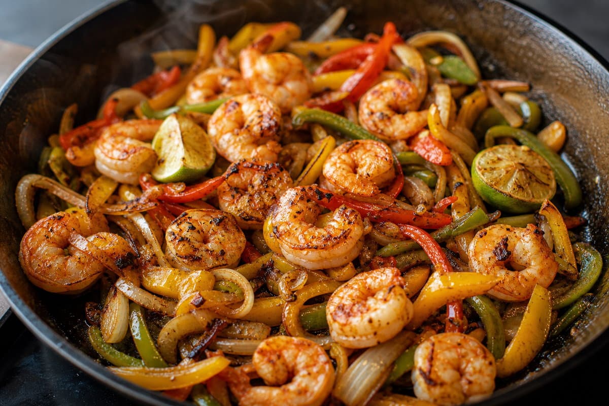 Sear the shrimp
