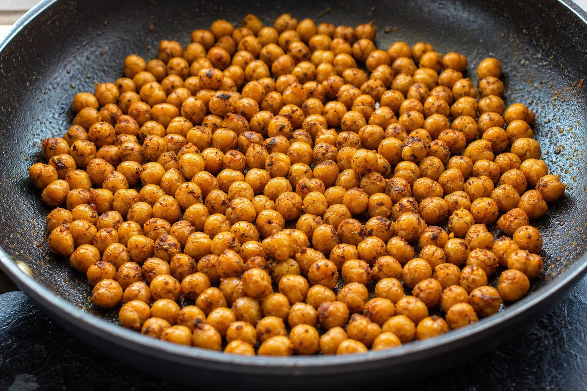 Crisp the chickpeas
