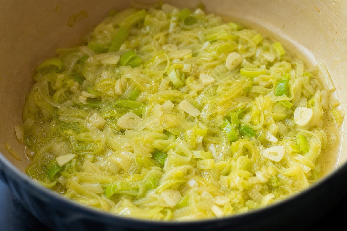 Sweat the leeks
