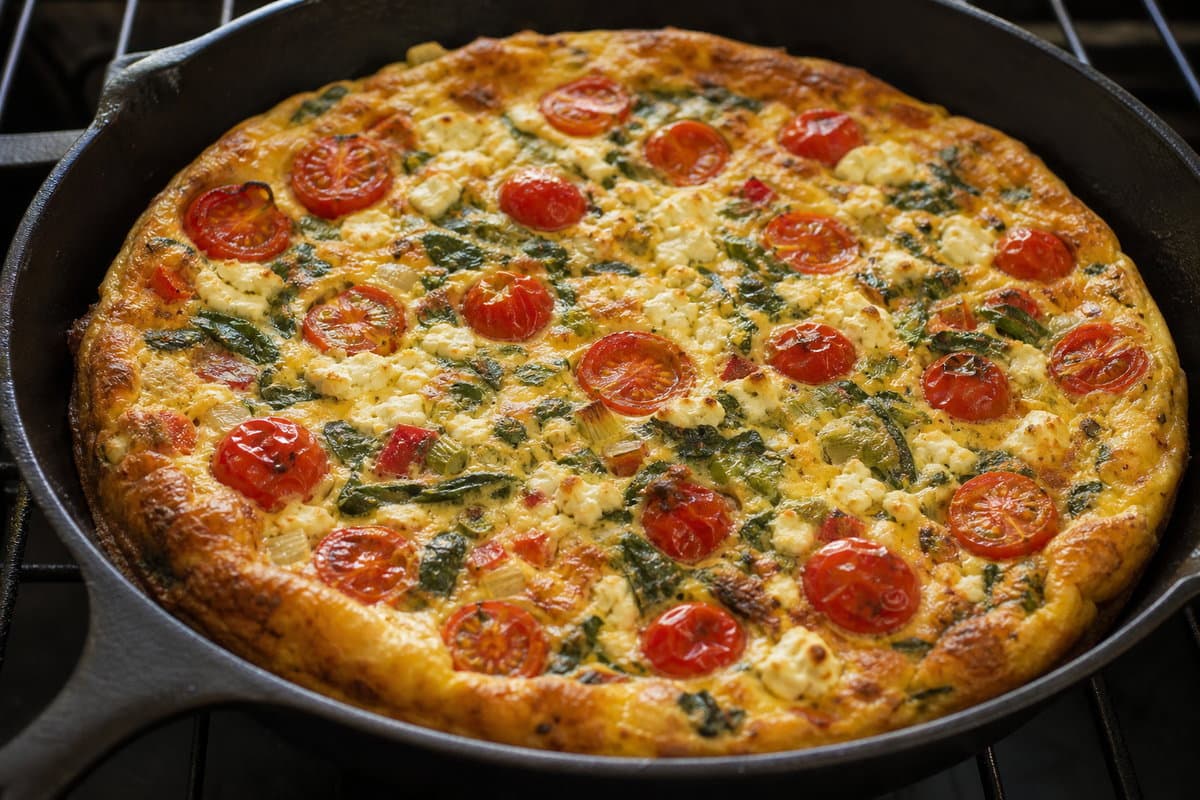 Bake the frittata