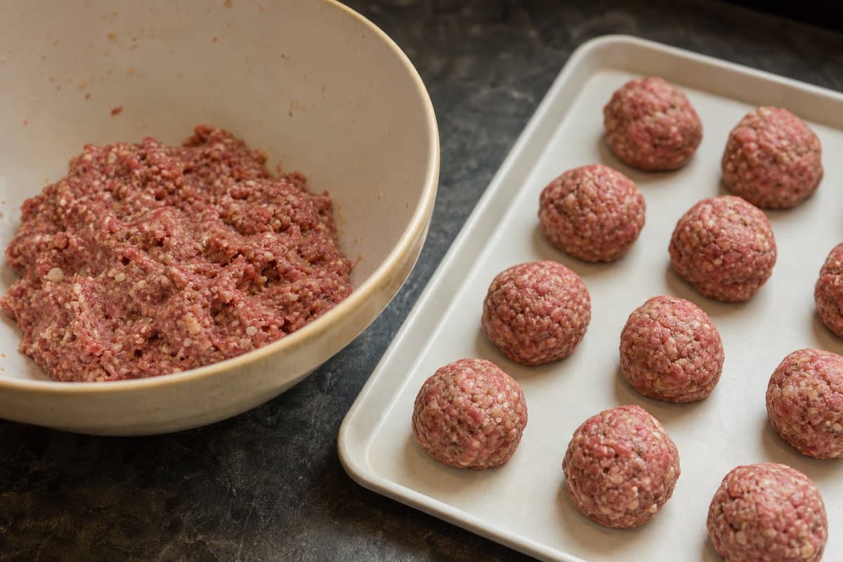 Mix the meatballs