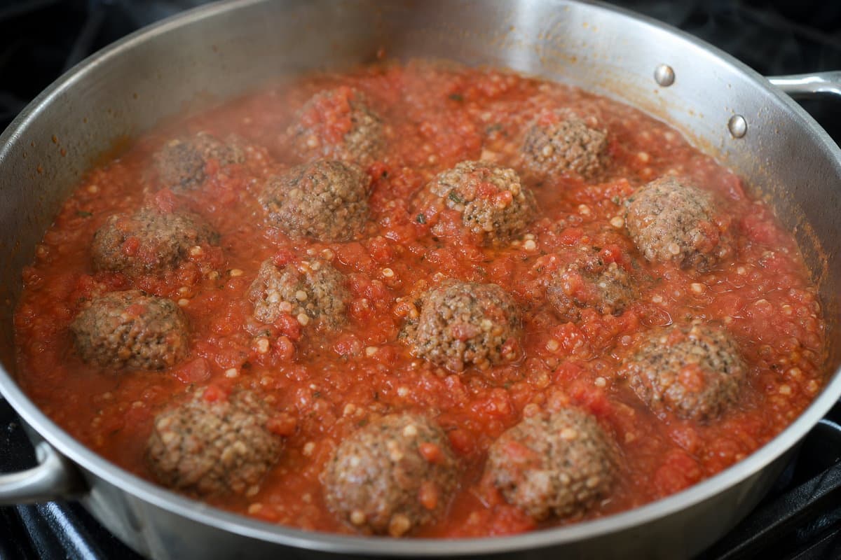 Simmer in sauce