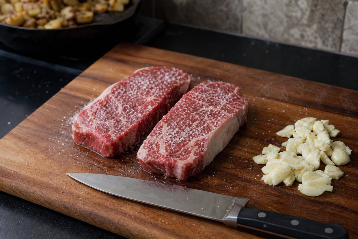 Prep the steak