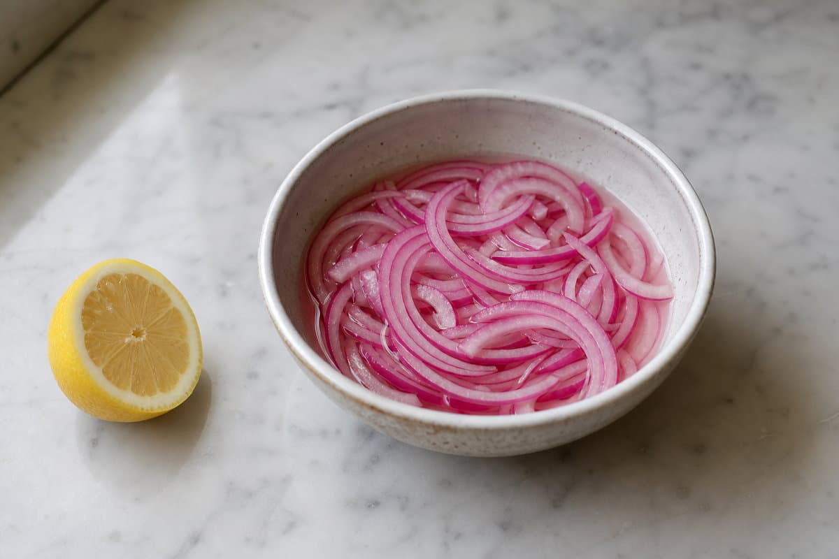 Oven & pickled onions