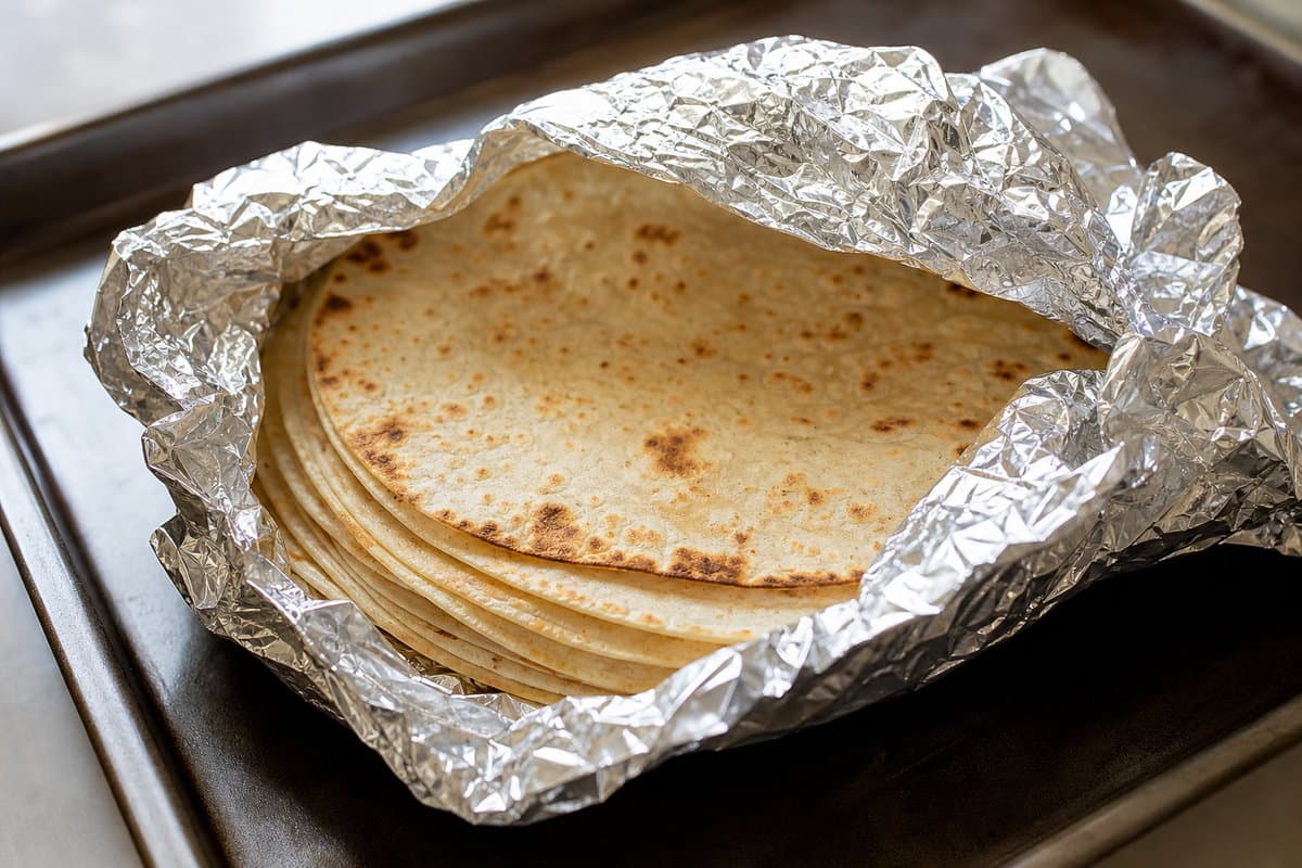 Warm the tortillas