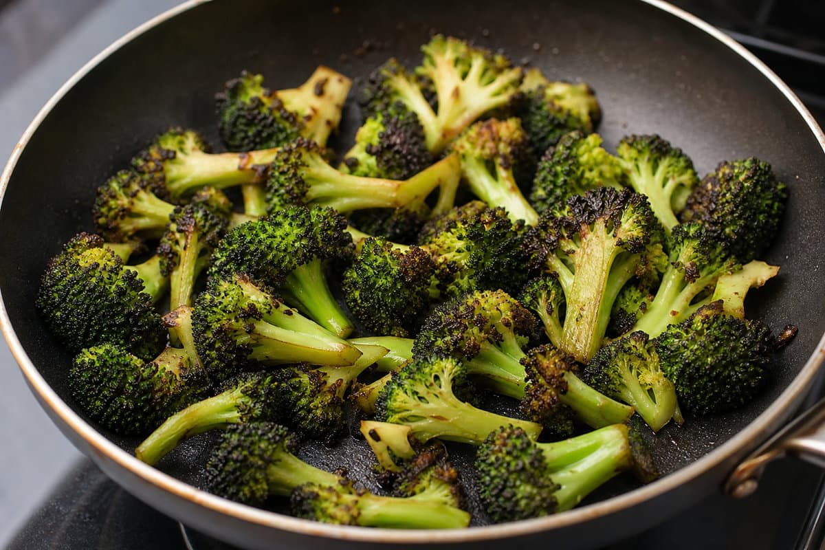 Char the broccoli