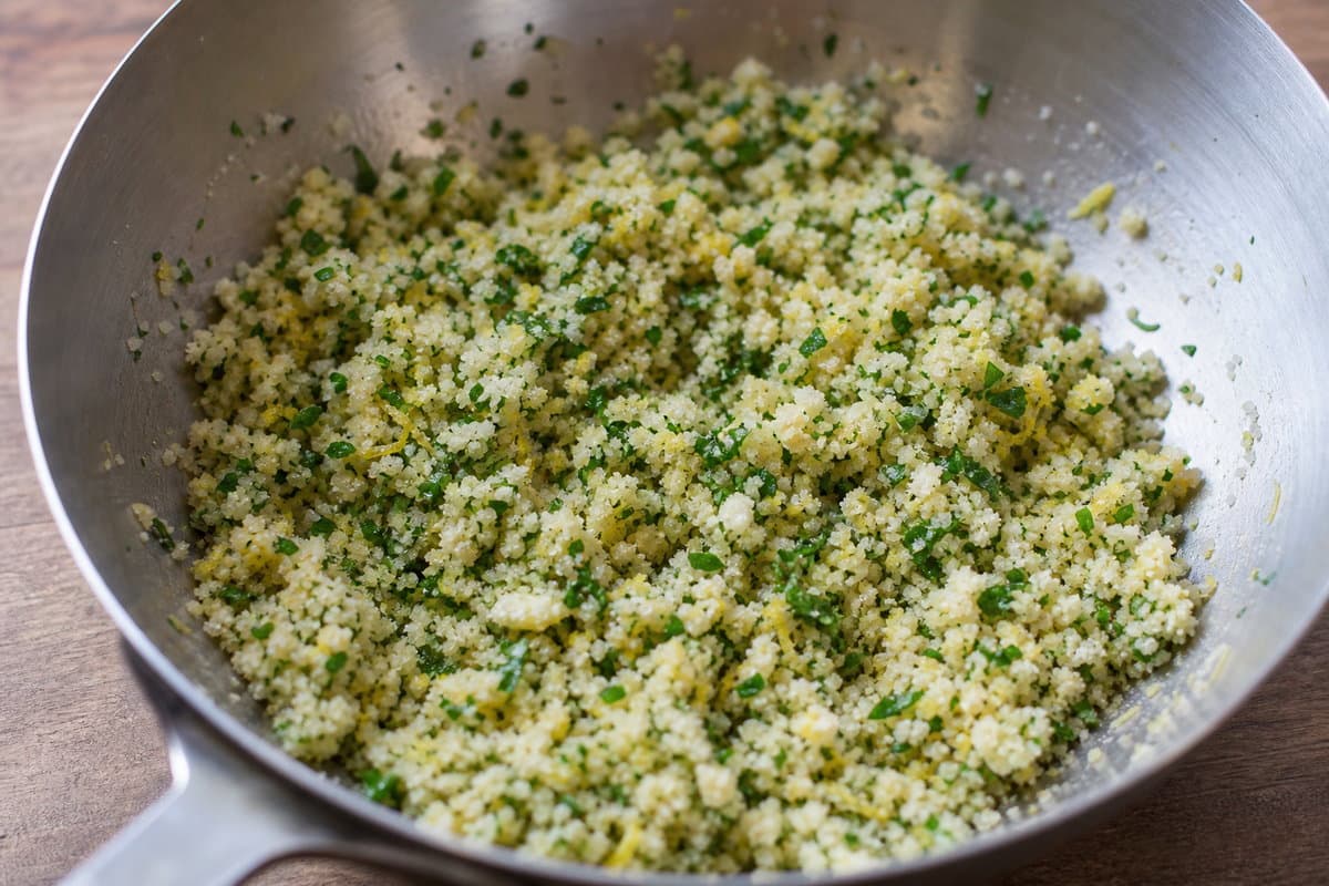 Make the herb crust