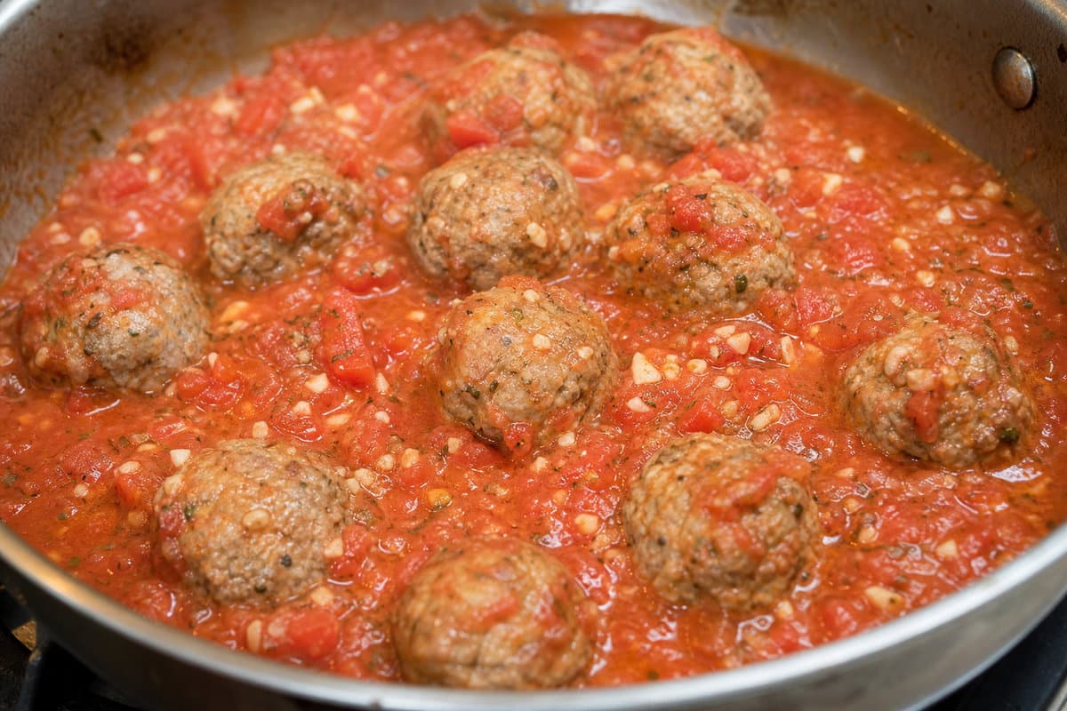 Simmer in sauce