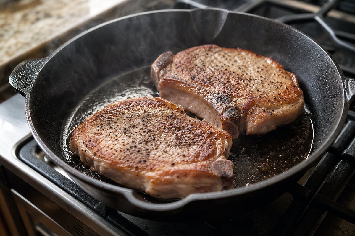 Sear the chops
