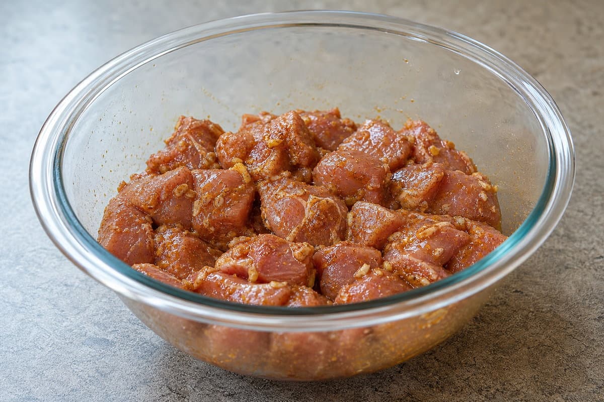 Marinate the pork