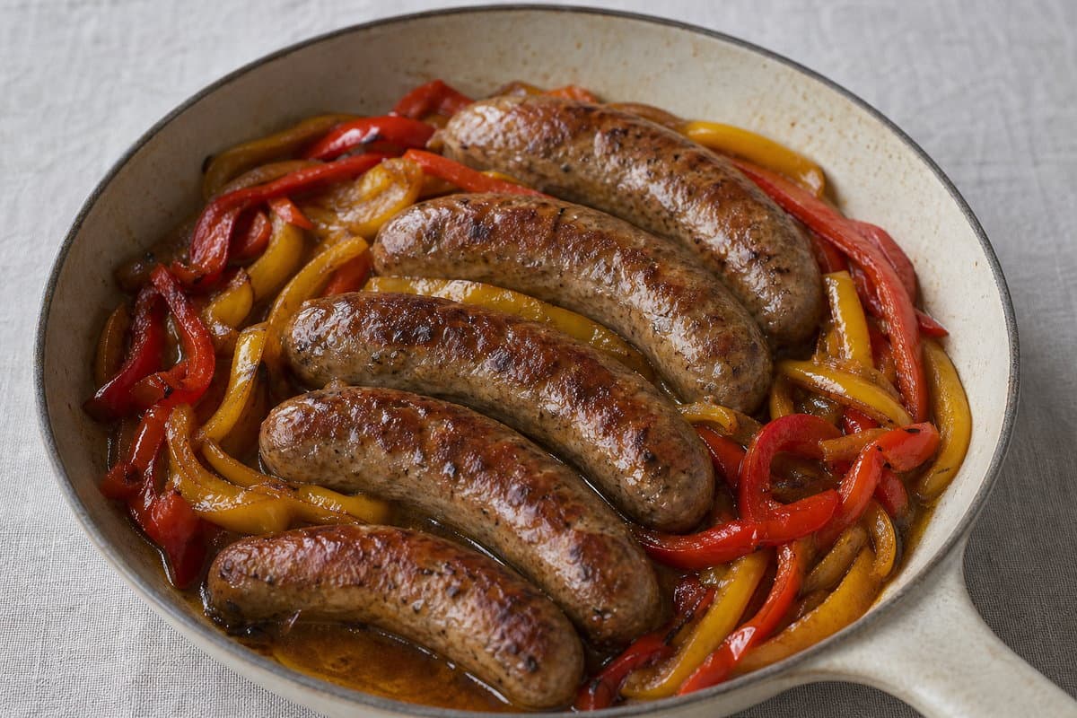 Finish the sausages