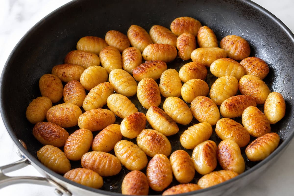 Crisp the gnocchi