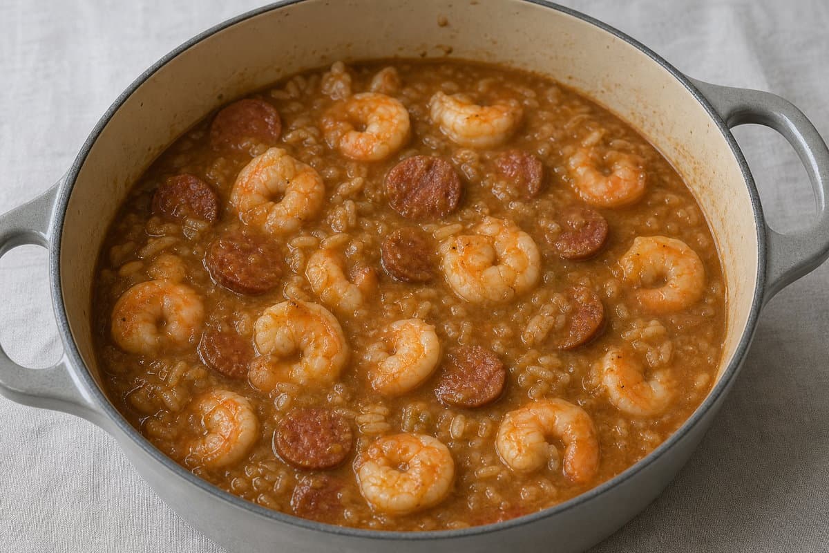 Finish with the shrimp