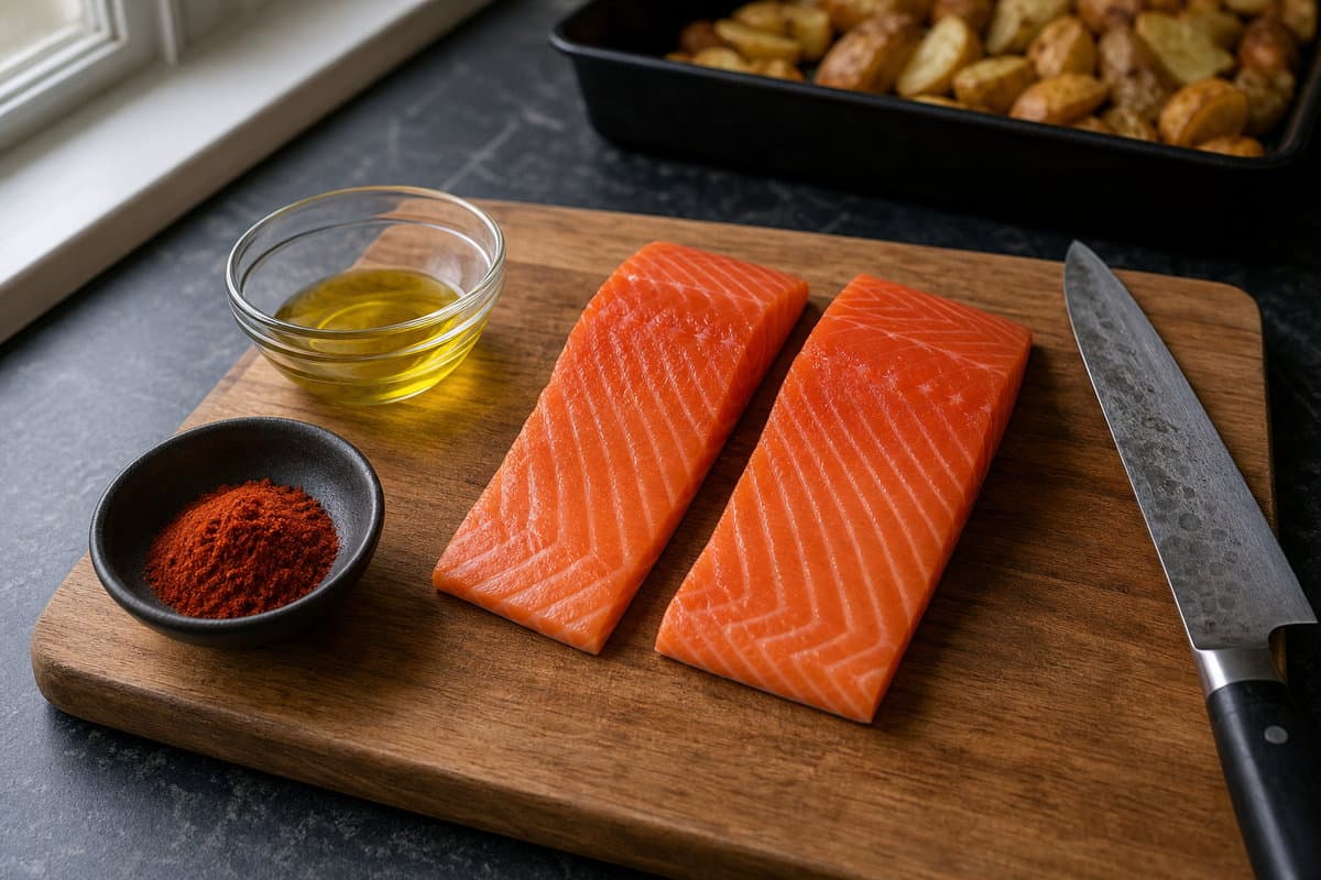 Prep the salmon