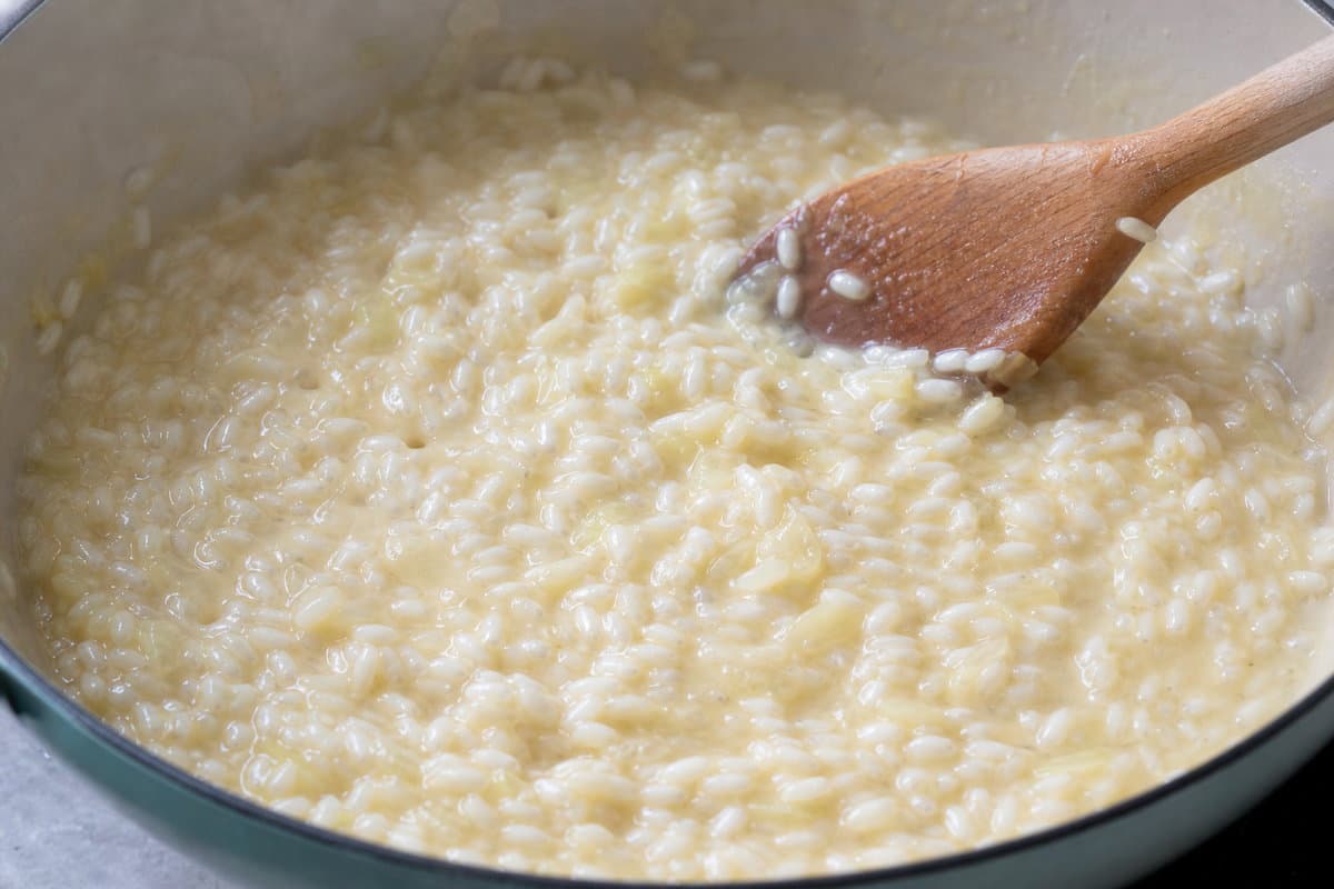 Start the risotto