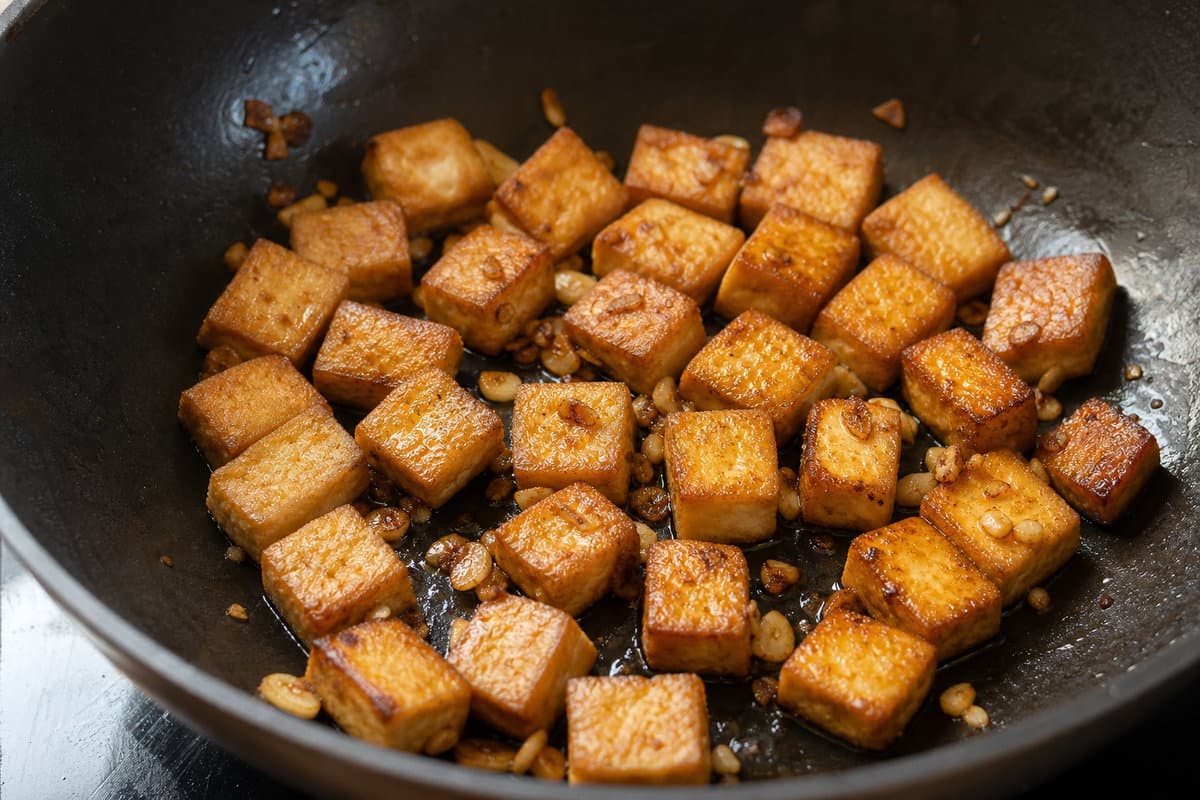 Crisp the tofu