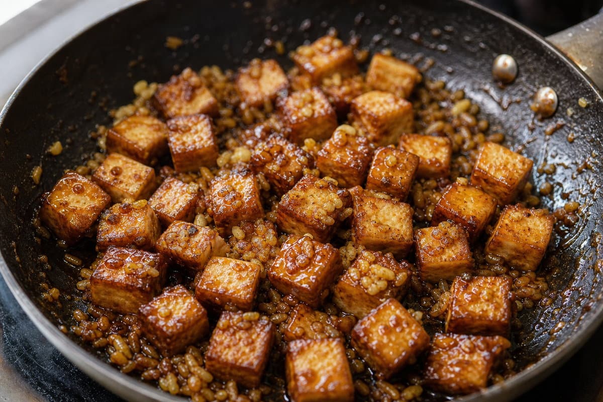 Crisp the tofu